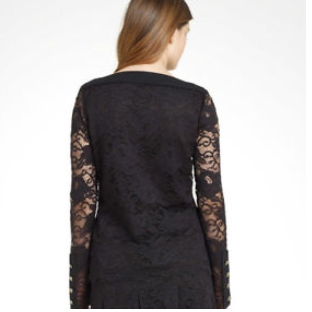 NWOT TORY BURCH BOAT NECK LACE TOP - Picture 2 of 6